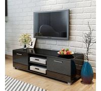 vidaXL Meuble TV Noir brillant 120x40,5x35 cm