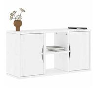 vidaXL Meuble TV ODDA bois massif pin 79×24×40,5 cm Blanc (4103604)