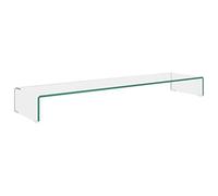 vidaXL Meuble TV/pour Moniteur 120x30x13 cm Verre Transparent