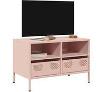 vidaXL Meuble TV rose 68x39x43,5 cm acier laminé à froid 851317 Rose G