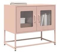 vidaXL Meuble TV Rose 68x39x60,5 cm en acier laminé à froid