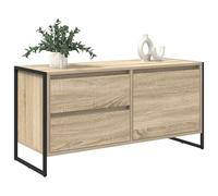 vidaXL Meuble TV Sonoma 100 x 36 x 49.5 cm Bois d'ingénierie, Console Médias Moderne, Meuble Rectangulaire pour TV, Rangements Durables pour Salon, Style et Pratique