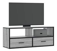 vidaXL Meuble TV sonoma gris 100x31x39,5 cm bois d'ingénierie et métal
