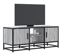 vidaXL Meuble TV sonoma gris 100x35x41 cm bois d'ingénierie et métal, banc TV, meuble hifi, centre de divertissement, buffet 848837 Gris G