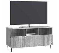 vidaXL Meuble TV Sonoma Gris 102 x 34,5 x 50 cm Bois d'ingénierie, Meuble TV rectangulaire Tendance pour Salon, Espace de Rangement Multi-Usage, Meuble Contemporain