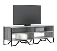 vidaXL Meuble TV sonoma gris 122x34x41 cm bois d'ingénierie, support TV, buffet TV, meuble multimédia, banc TV, meuble hifi, 848572 Gris G