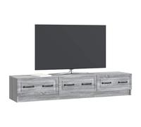 vidaXL Meuble TV Sonoma Gris 147 x 34,5 x 27 cm Bois d'ingénierie, Meuble Bas Moderne en Bois, Design épuré, Rangement élégant pour Le Salon, Grand Espace