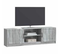 vidaXL Meuble TV Sonoma Gris 150 x 31 x 47 cm Bois d'ingénierie, Meuble TV rectangulaire Vintage pour Salon, Rangement spacieux, Centre déco Bas en Bois aggloméré