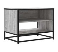 Meuble TV sonoma gris 61x40x46 cm bois d'ingénierie et métal, banc TV, meuble hifi, centre de divertissement, buffet 848882