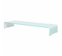 vidaXL Meuble TV/Support pour moniteur 100x30x13 cm verre vert