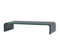 vidaXL Meuble TV / support pour moniteur 60 x 25 x 11 cm verre noir