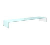vidaXL Meuble TV Support pour Moniteur, Réhausseur d'Écran, Support d'Ordinateur Portable Téléviseur Salon, 120x30x13 cm Verre Vert