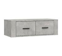 vidaXL Meuble TV Suspendu, Armoire de Télévision avec 2 Tiroirs Murale, Meuble Télé avec Rangement Salon, Moderne, Gris Béton Bois d'Ingénierie
