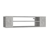 vidaXL Meuble TV Suspendu Gris béton 100x30x26,5 cm Bois d’ingénierie