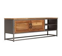 vidaXL Meuble TV Teck Recyclé et Acier Armoire TV Support TV pour Salon