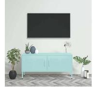 vidaXL Meuble TV 336230 Vert menthe 105x35x50 cm Acier