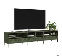 vidaXL Meuble TV vert olive 202x39x43,5 cm acier laminé à froid 3307159