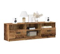 vidaXL Meuble TV vieux bois 150x33,5x45 cm bois d'ingénierie, banc TV, meuble hifi, centre de divertissement, buffet TV, 856852
