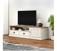 vidaXL Meuble TV VIGO blanc 156x40x40 cm bois massif de pin