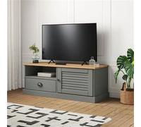 vidaXL Meuble TV VIGO gris 106x40x40 cm bois massif de pin353177 Gris G