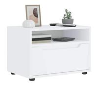 vidaXL Meuble TV VISNES blanc 60x40x38 cm bois d'ingénierie