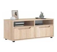 vidaXL Meuble TV VISNES chêne sonoma 100x40x38 cm bois d'ingénierie, support TV, buffet TV, meuble multimédia, banc TV, 4108295 Marron G