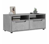 vidaXL Meuble TV VISNES gris béton 100x40x38 cm bois d'ingénierie