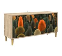 vidaXL Meuble TV ZAANDAM 102 x 33 x 50 cm Sonoma Bois d'ingénierie, Meuble TV rectangulaire pour Salon Moderne, Rangement spacieux, Meuble en Bois, Cabinet Pratique pour médias