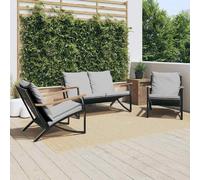 vidaXL Meubles balcon 3 pcs - Noir