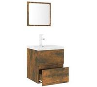 vidaXL Meubles de salle de bain Chêne fumé Bois d'ingénierie chêne G