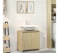 vidaXL Armoire de salle de bain Chêne Sonoma Bois d'ingénierie Marron G