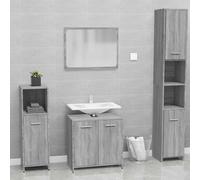 vidaXL Meubles de salle de bain Sonoma gris Bois d'ingénierie