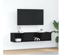 vidaXL Meuble TV 861439 chêne noir 60x31x25,5 cm bois d'ingénierie 2 pièces