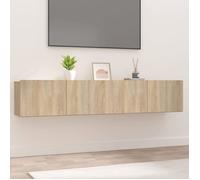 vidaXL Meubles TV 2 pcs chêne sonoma 80x30x30 cm bois d'ingénierie 804538