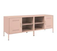 vidaXL Meubles TV 2 pcs Rose 68x39x50,5 cm Acier, Support TV, Buffet TV, Meuble multimédia, Banc TV, Armoire HiFi, Centre de Divertissement