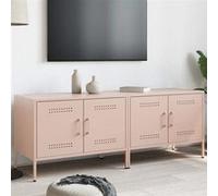 vidaXL Meubles TV 2 pcs rose 68x39x50,5 cm acier
