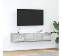 vidaXL Meubles TV 2 pcs sonoma gris 60x31x25 5 cm bois d'ingénierie banc TV meuble hifi centre de divertissement buffet 861501