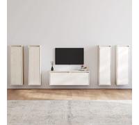vidaXL Meubles TV 5 pcs - Blanc
