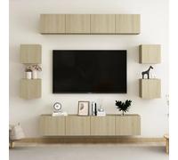 vidaXL Meubles TV 8 pcs - Chêne sonoma