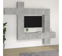 vidaXL Meubles TV 9 pcs - Gris béton
