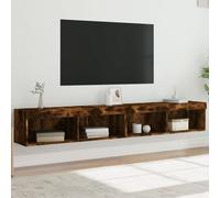 Vidaxl Meubles Tv Avec Lumières Led 2 Pcs Chêne Fumé 100x30x30 Cm