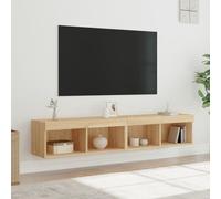 Vidaxl Meubles Tv Avec Lumières Led 2 Pcs Chêne Sonoma 80x30x30 Cm