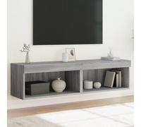vidaXL Meubles TV avec lumières LED 2 pcs sonoma gris 60x30x30 cm