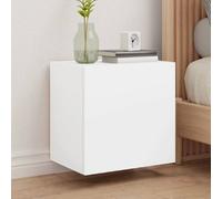 vidaXL Meubles TV Muraux 2 pcs, Armoires de Télévision Suspendues avec Compartiment, Meubles Télé Flottants, Moderne, Blanc Bois d'Ingénierie