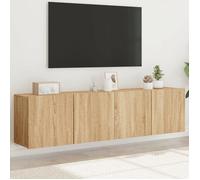 vidaXL Meubles TV Muraux 2 pcs, Armoires de Télévision Suspendues avec Rangement, Meubles Télé Flottants, Moderne, Chêne Sonoma Bois d'Ingénierie