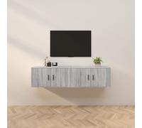 vidaXL Meubles TV muraux 2 pcs sonoma gris 80x34,5x40 cm