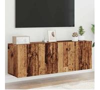 vidaXL Meuble TV mural 2 pcs vieux bois 60x30x41 cm Marron