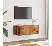 vidaXL Meubles TV muraux 2 pcs vieux bois 80x30x30 cm