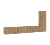 vidaXL Meubles TV muraux 3 pcs chêne Artisanal Bois d'ingénierie, Banc TV, Meuble HiFi, Centre de Divertissement, Buffet TV, Meuble multimédia