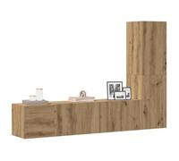 vidaXL Meubles TV muraux 3 pcs chêne artisanal bois d'ingénierie, banc TV, meuble hifi, centre de divertissement, buffet TV, 3328962
